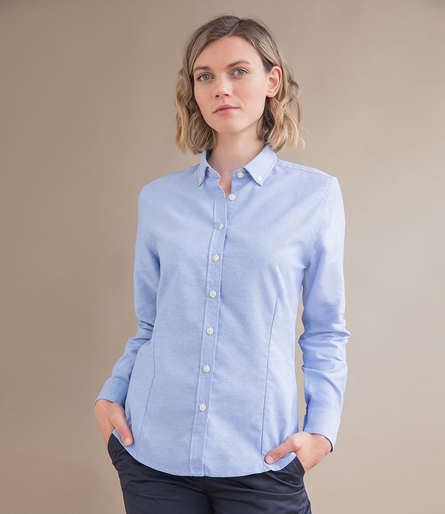 Henbury Henbury Ladies Modern Long Sleeve Regular Fit Oxford Shirt
